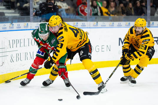 Frölundas Isac Born mot Skellefteås Elias Salomonsson och