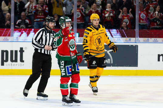 Frölundas Erik Thorell jublar