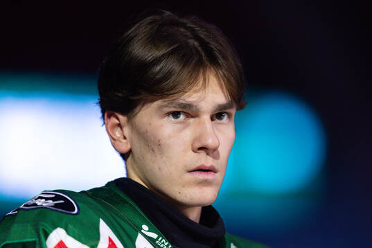 Frölundas Pontus Johansson på line up innan