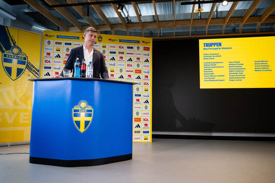 Head coach Jon Dahl Tomasson of the Swedish national