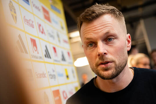 Assistant coach Sebastian Larsson of the Swedish national