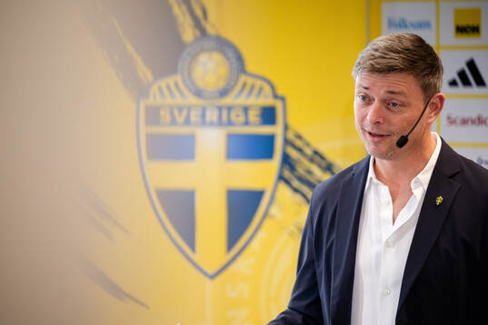 Head coach Jon Dahl Tomasson of the Swedish national