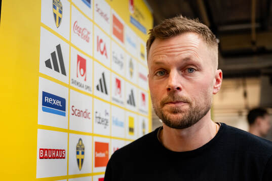Assistant coach Sebastian Larsson of the Swedish national