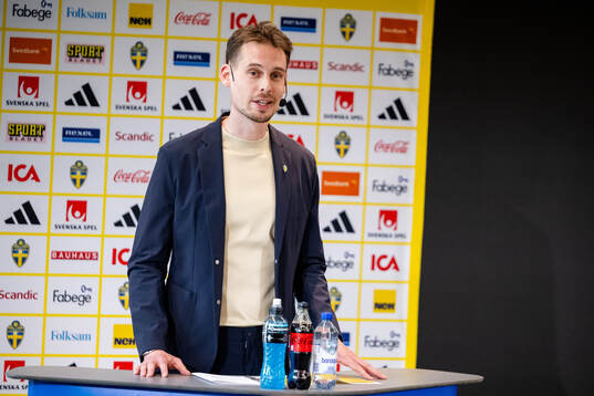 Head coach Daniel Bäckström of the Swedish national u21