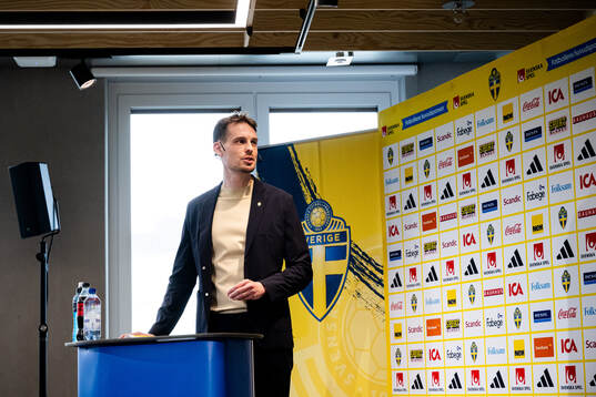 Head coach Daniel Bäckström of the Swedish national u21
