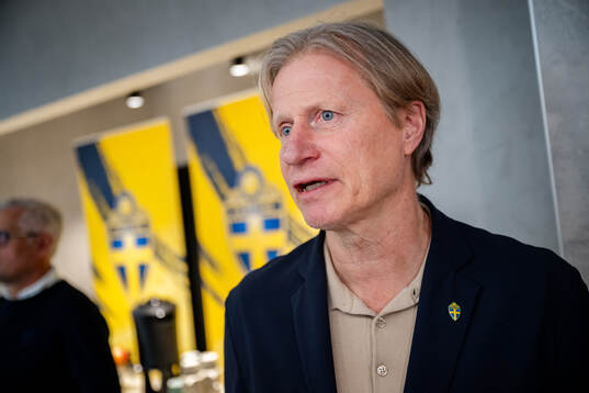 Team manager Stefan Pettersson at the Swedish Football