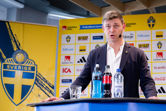 Head coach Jon Dahl Tomasson of the Swedish national