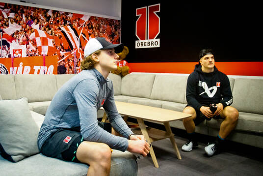 Örebros Luka Radivojevic och Danick Martel