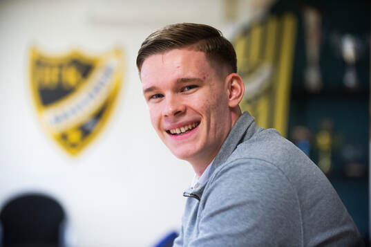 IFK Hässleholms Axel Henriksson i Hässleholm 15 mars 2024