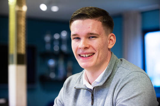 IFK Hässleholms Axel Henriksson i Hässleholm 15 mars 2024