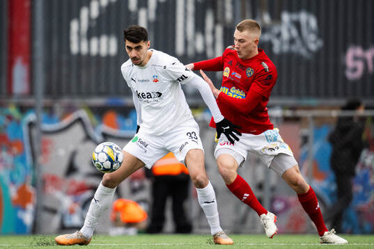 Helsingborgs Amar Muhsin och Falkenbergs Gabriel Johansson