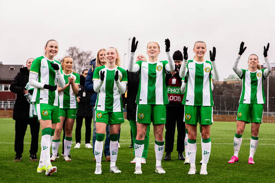 Hammarbys Vilde Hasund, Emilie Joramo, Julie Blakstad och