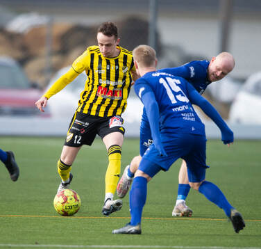 IFK Hässleholms Philip Berndt i träningsmatchen mellan