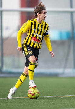 IFK Hässleholms Gustav Winroth i träningsmatchen mellan