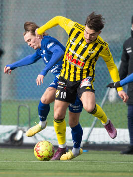 IFK Hässleholms Alen Zahirovic i träningsmatchen mellan