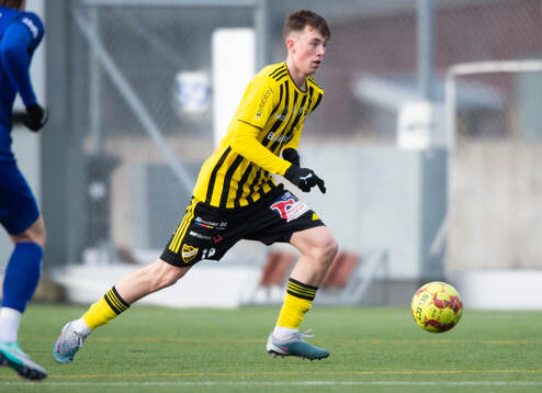 IFK Hässleholms Gustav Persson i träningsmatchen mellan