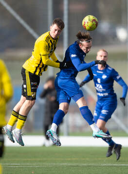 IFK Hässleholms Gustav Persson  i träningsmatchen mellan