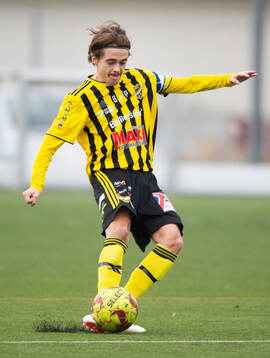 IFK Hässleholms Gustav Winroth i träningsmatchen mellan