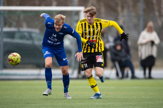 IFK Hässleholms Kasper Månsson i träningsmatchen mellan