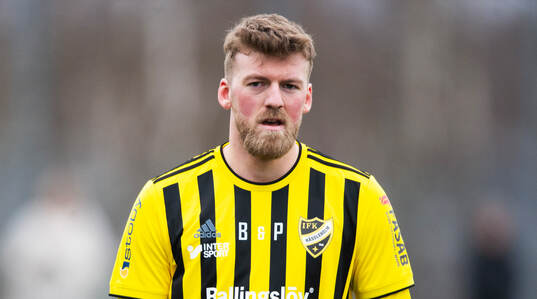IFK Hässleholms Teddy Bergqvist i träningsmatchen mellan