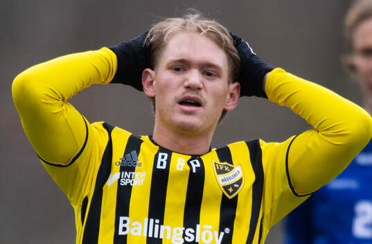 IFK Hässleholms Kasper Månsson i träningsmatchen mellan