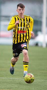 IFK Hässleholms Gustav Persson  i träningsmatchen mellan