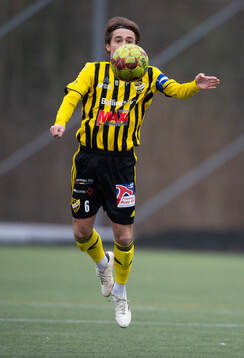 IFK Hässleholms Gustav Winroth i träningsmatchen mellan