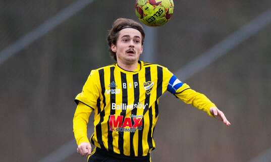 IFK Hässleholms Gustav Winroth i träningsmatchen mellan