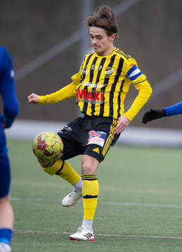 IFK Hässleholms Gustav Winroth i träningsmatchen mellan