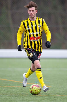 IFK Hässleholms Elliot Pramberg i träningsmatchen mellan