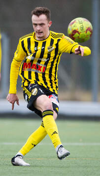 IFK Hässleholms Philip Berndt i träningsmatchen mellan