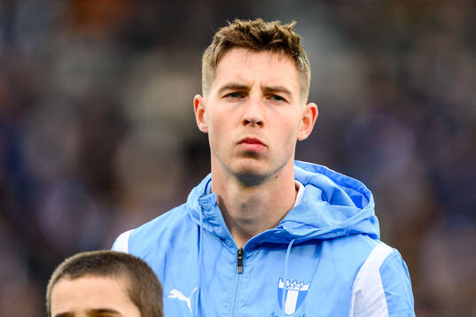 Malmö FFs Lasse Berg Johnsen vid lineup