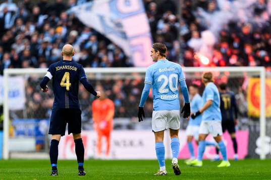 Halmstads Andreas Johansson och Malmö FFs Erik Botheim