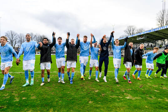 Malmö FFs spelare jublar
