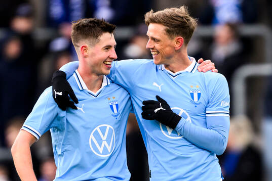 Malmö FFs Lasse Berg Johnsen och Søren Rieks