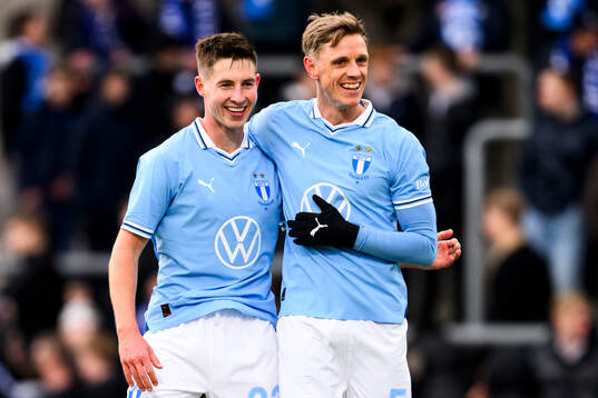 Malmö FFs Lasse Berg Johnsen och Søren Rieks