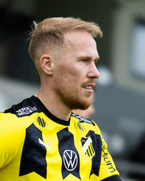 Häckens Mikkel Rygaard Jensen innan träningsmatchen i