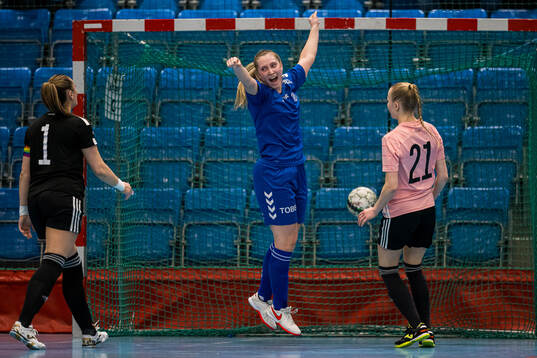 Andrea Holm Aune of Tiller celebrates