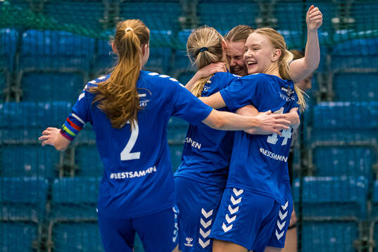 Andrea Holm Aune of Tiller celebrates