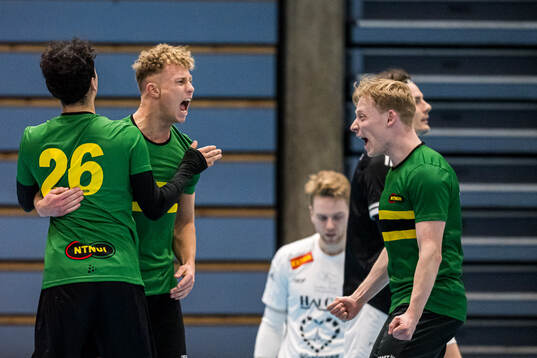 Stian Aabel of NTNUI celebrates