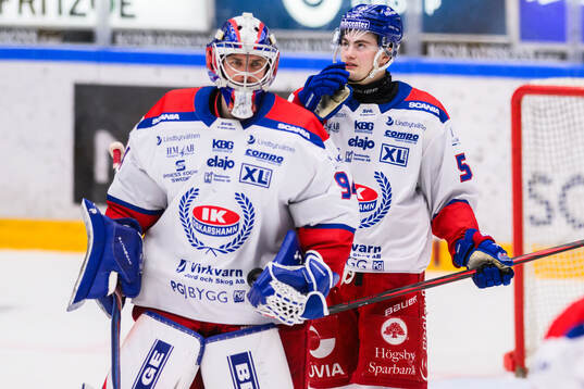 Oskarshamns målvakt Marek Langhamer och Oskarshamns Hugo