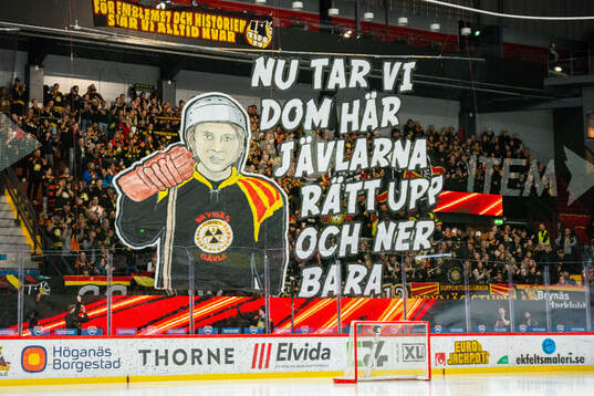 Brynäs supportrar med tifo