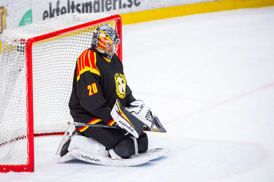 Brynäs målvakt Damian Clara deppar