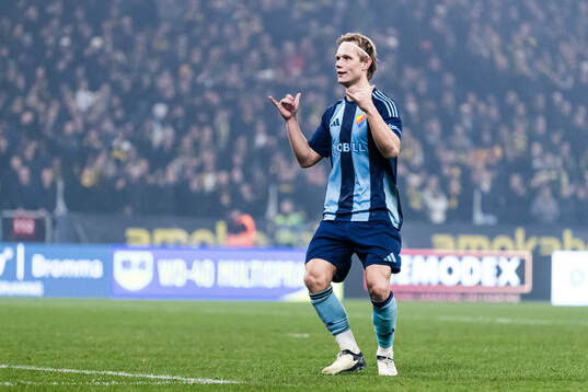 Djurgårdens Tobias Gulliksen jublar