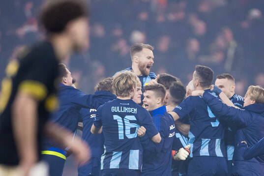 Djurgårdens spelare jublar