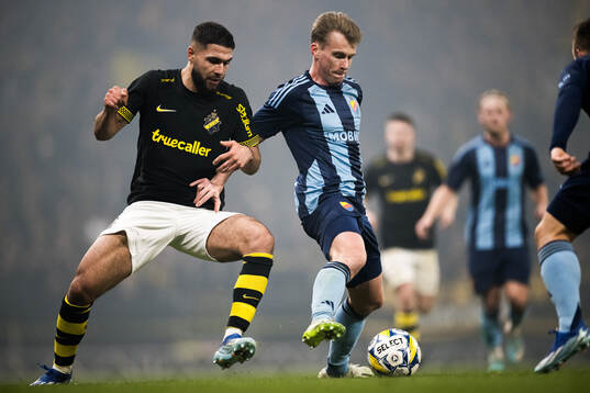 AIKs Omar Faraj och Djurgårdens Samuel Dahl