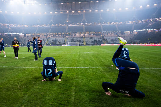 Djurgårdens spelare jublar