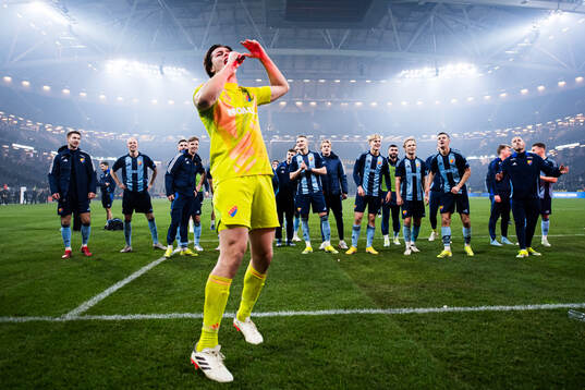 Djurgårdens spelare jublar