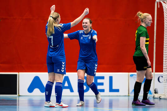 Andrea Holm Aune of Tiller celebrates