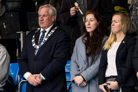 Kjell Arne Hermansen, mayor of Drammen, and Lise